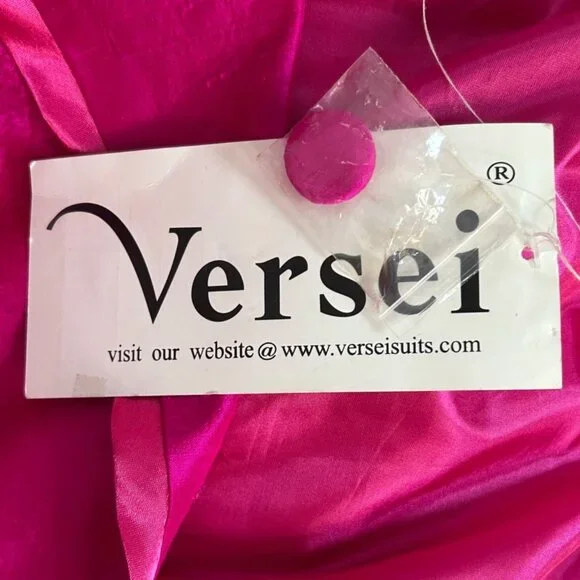 Vintage Versei Womens Fuchsia Silk Skirt Suit Set Size 4 Pageant Interview NWT - Picture 11 of 11